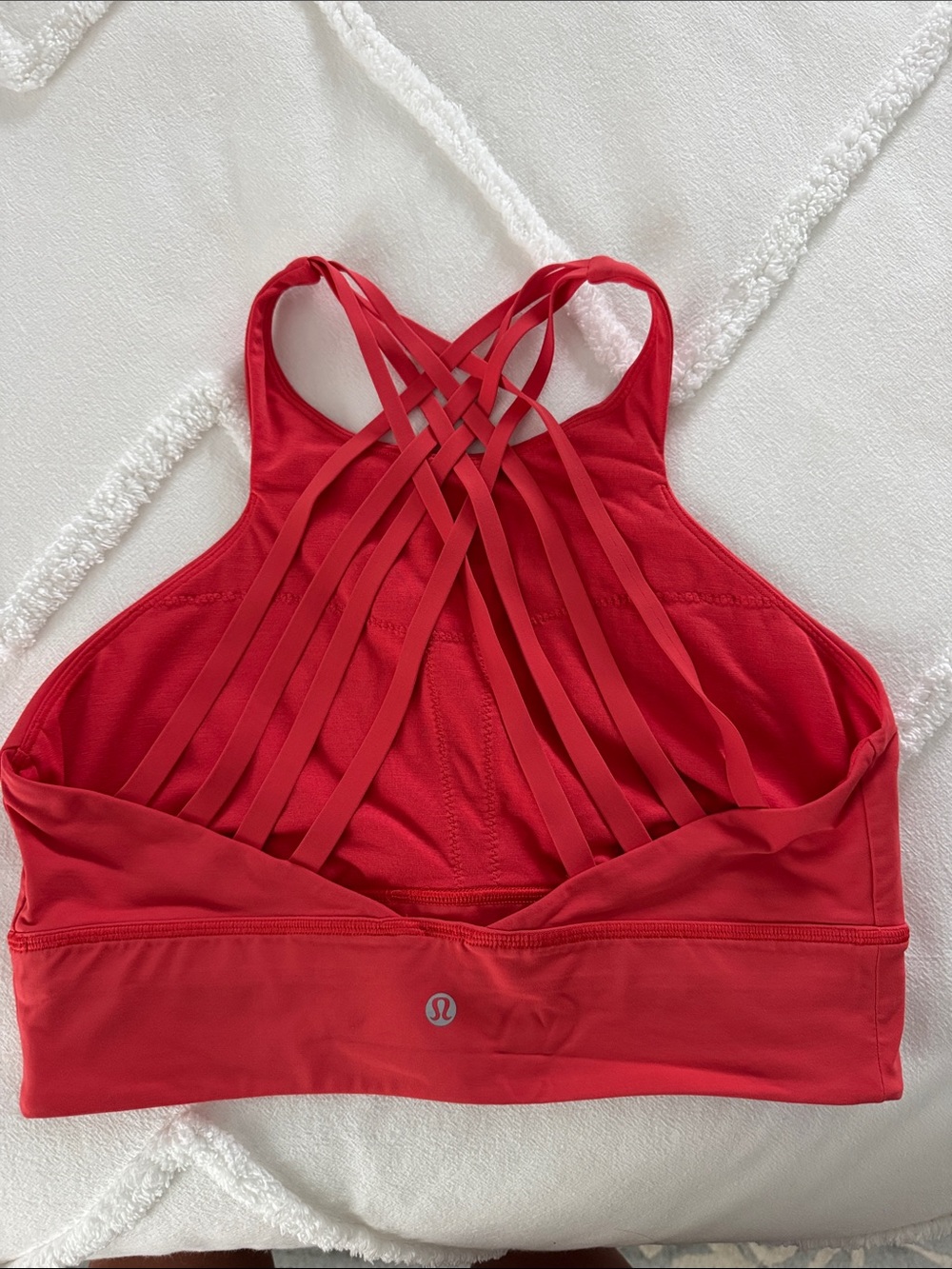 lululemon athletica Coral/Red Strappy Sports Bra